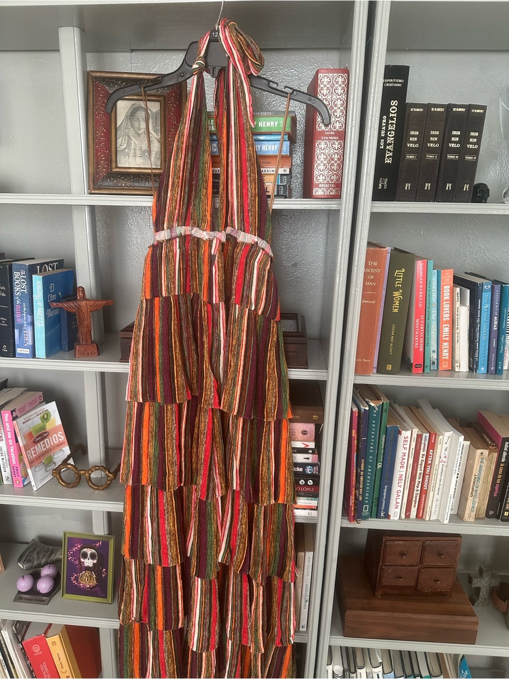 Luxxel Multicolor Striped Tiered Maxi Dress - Picture 1 of 1